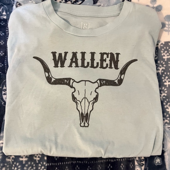 George Light Blue Graphic Tee - Picture 1 of 6